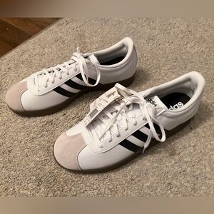 NWT Adidas VL Court Base Black & White Mens Sneakers Shoe Size 12